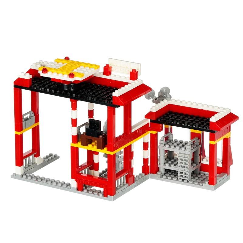 Constructor fire station, 505 parts, Banbao