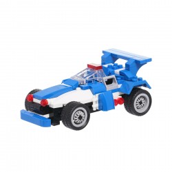 Constructor blue F1 racing car with 125 parts Banbao 43931 
