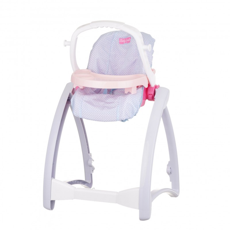 Theo Klein 1682 Baby Coralie doll high chair | Four orientations: High chair, swing, cradle and stretcher | Dimensions: 37 cm x 41 cm x 65 cm | Toys for children above 3 years old Baby Coralie