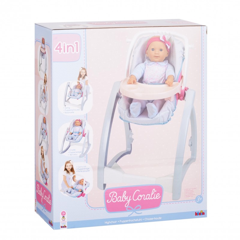 Παιδική καρέκλα για κούκλες 4 σε 1 Baby Coralie
