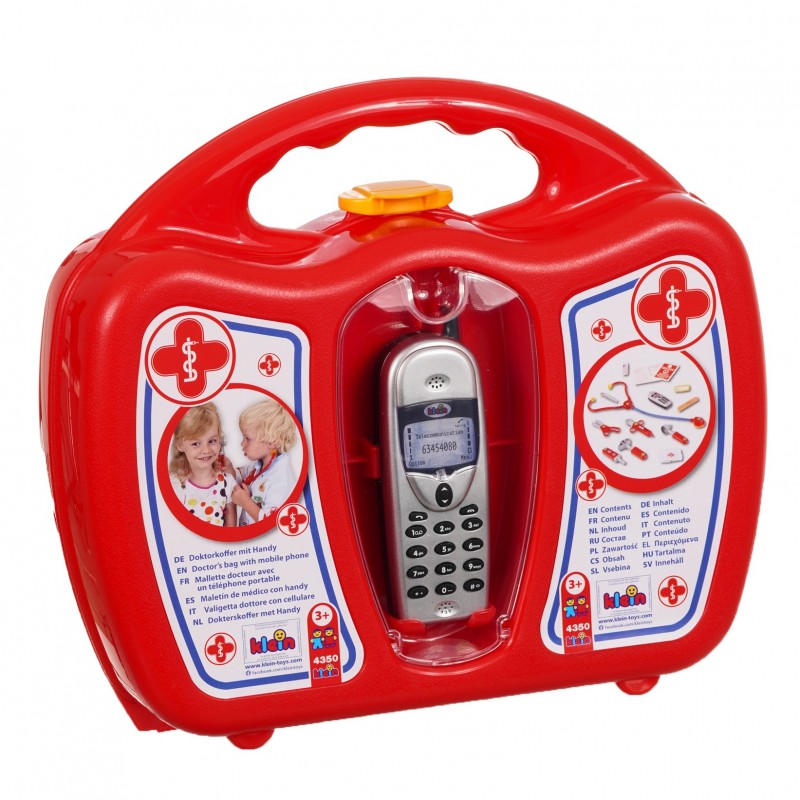 Παιδικό ιατρικό κιτ σε βαλίτσα, κόκκινο Theo Klein