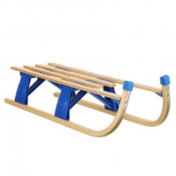 Olwen Zizito Faltbarer Holzschlitten mit Rückenlehne, blau ZIZITO 44480 8