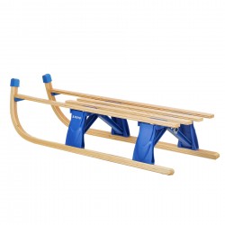 Olwen Zizito Faltbarer Holzschlitten mit Rückenlehne, blau ZIZITO 44481 9