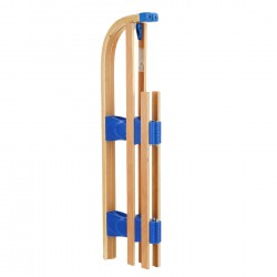 Olwen Zizito Faltbarer Holzschlitten mit Rückenlehne, blau ZIZITO 44482 10