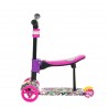Folding children\'s scooter 2-in-1 FURRY - Pink