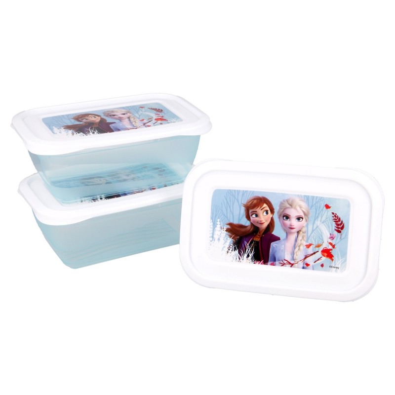 Set of 3 pcs. food boxes for a girl, frozen kingdom Frozen