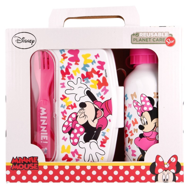 MINNIE SO EDGY BOWS 4-teiliges Ess-Set Minnie Mouse