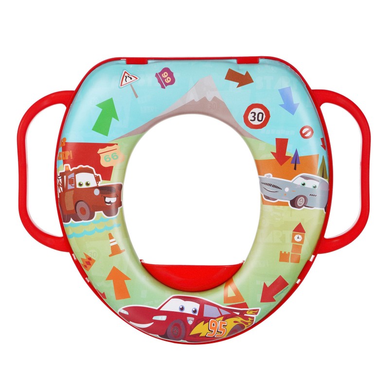 Cars toilet seat with handles for a boy Cars