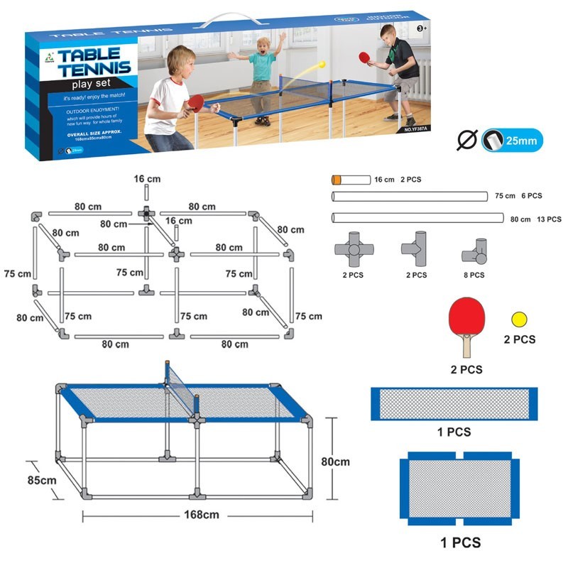 Tennis set with table, net and sticks KY