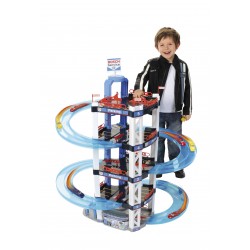 Theo Klein 2813 Bosch Car Service Parkhaus | Mit 5 Ebenen, doppelter Abfahrtrampe, 2 Rennautos, Fahrstuhl und vielem mehr | Maße: 55 cm x 55 cm x 85 cm | Spielzeug für Kinder ab 3 Jahren BOSCH 45904 9