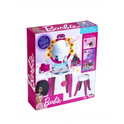 Theo Klein 5328 Barbie Beauty Salon with Light and Sound Functions I Pivoted storage areas and mirror I With lots of accessories such as a comb, hairspray and perfume spray I Dimensions: 41 cm x 31 cm x 90 cm I Toy for children aged 3 years and up Barbie 45927 15
