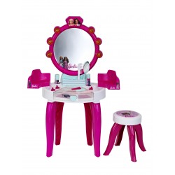 Theo Klein 5328 Barbie Beauty Salon with Light and Sound Functions I Pivoted storage areas and mirror I With lots of accessories such as a comb, hairspray and perfume spray I Dimensions: 41 cm x 31 cm x 90 cm I Toy for children aged 3 years and up Barbie 45932 14
