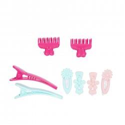 Theo Klein 5790 Barbie hairdressing set I Accessories and accessories in the Barbie look I Incl. Children's hairdryer with cold air function I Toys for children aged 3 and over Barbie 45946 3