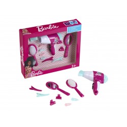 Theo Klein 5790 Barbie Frisier-Set I Zubehör und Accessoires im Barbie-Look I Inkl. Kinder-Föhn mit Kaltluftfunktion I Spielzeug für Kinder ab 3 Jahren Barbie 45951 