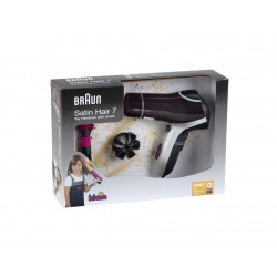 Theo Klein 5867 Braun hair dryer I Children's hair dryer incl. brush and diffuser attachment I Toys for children aged 3 and over BRAUN 45974 9