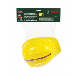 Theo Klein 8127 Bosch Safety Helmet I Toy helmet in the style of a worker's hard hat I Adjustable size I Dimensions: 25.8 cm x 19.5 cm x 11 cm I Toy for children aged 3 years and up BOSCH 46024 6