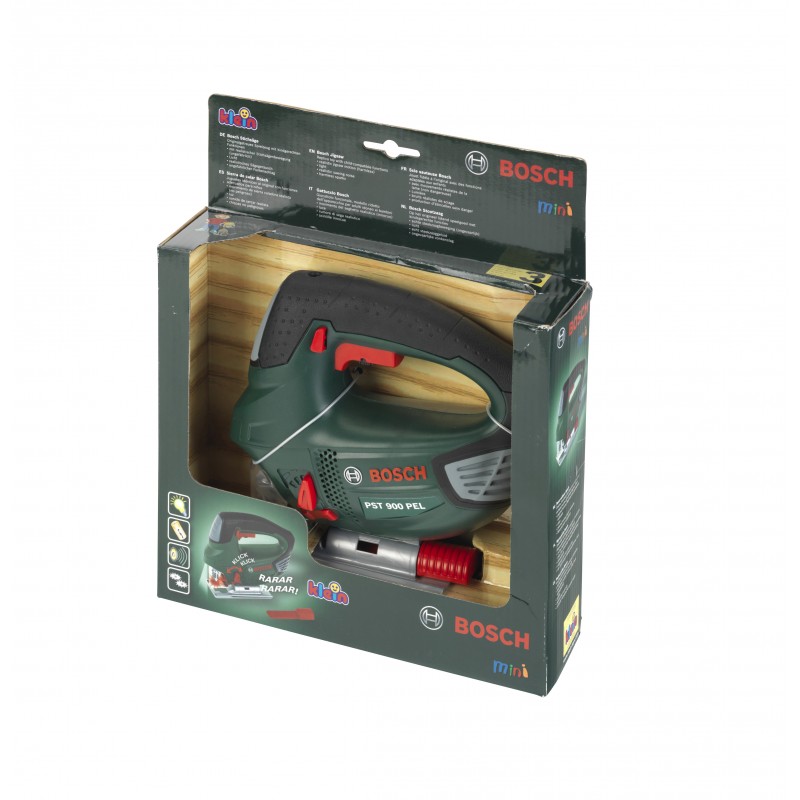 Theo Klein 8379 Bosch Jigsaw I Battery-powered with up-and-down jigsaw motion, light and sound effects I Toy for children aged 3 years and up BOSCH
