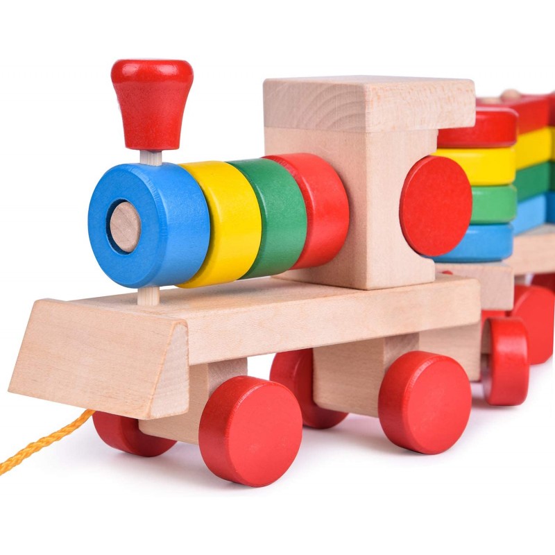 Tren din lemn - sortator, mic WOODEN