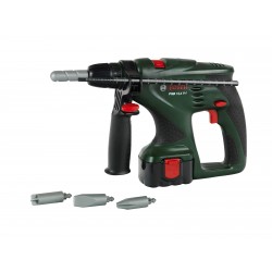 Theo Klein 8450 Bosch Impact Drill I Impact drill with right and left rotation and exchangeable attachments I Dimensions: 29 cm x 15 cm x 4 cm I Toys for children aged 3 and over BOSCH 47293 7