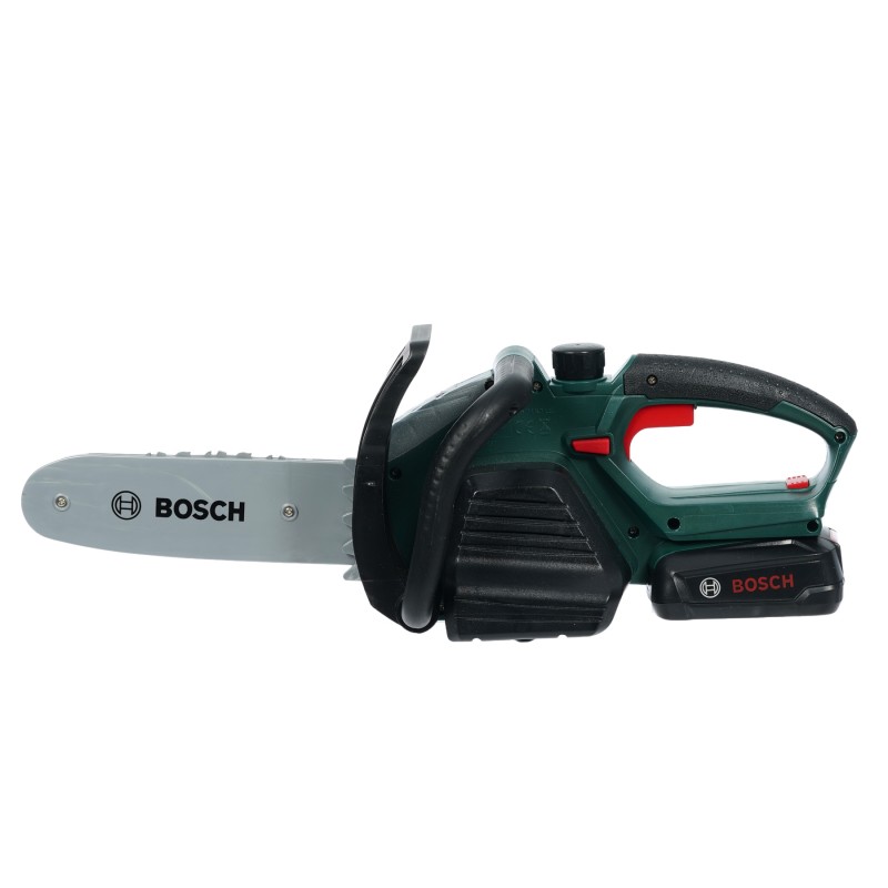 Theo Klein 8532 Bosch Chainsaw with Accessories I Battery-powered saw with sound and light functions I Includes work gloves, ear protectors, safety goggles and helmet I Packaging dimensions: 40 cm x 16 cm x 36.5 cm I Toy for children aged 3 years and up BOSCH
