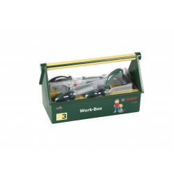 Theo Klein 8573 Tool Box I 7-part tool kit I Strong box with practical handle for carrying I Dimensions: 30.25 cm x 14 cm x 17.25 cm I Toy for children aged 3 years and up BOSCH 47365 10