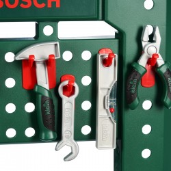 Theo Klein 8574 Bosch Werkbank 77-teilig | Mit Schraubendreher und -schlüssel, Zange, Hammer und vielem mehr | Arbeitsplatte mit Lernfunktion | Maße: 57 cm x 35 cm x 86 cm | Spielzeug für Kinder ab 3 Jahren BOSCH 47369 5