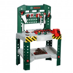 Theo Klein 8574 Bosch Workbench with 77 parts I With screwdriver and spanner, pliers, hammer and much more I Work surface with learning function I Dimensions: 57 cm x 35 cm x 86 cm I Toy for children aged 3 years and up BOSCH 47371 7