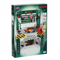 Theo Klein 8574 Bosch Workbench with 77 parts I With screwdriver and spanner, pliers, hammer and much more I Work surface with learning function I Dimensions: 57 cm x 35 cm x 86 cm I Toy for children aged 3 years and up BOSCH 47377 13