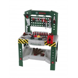 Theo Klein 8574 Bosch Workbench with 77 parts I With screwdriver and spanner, pliers, hammer and much more I Work surface with learning function I Dimensions: 57 cm x 35 cm x 86 cm I Toy for children aged 3 years and up BOSCH 47379 15