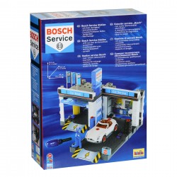 Theo Klein 8647 Bosch Car Service Station I With car wash and height-adjustable lifting ramp I Includes car that can be dismantled I Dimensions: 41 cm x 39 cm x 29 cm I Toy for children aged 3 years and up BOSCH 47413 6