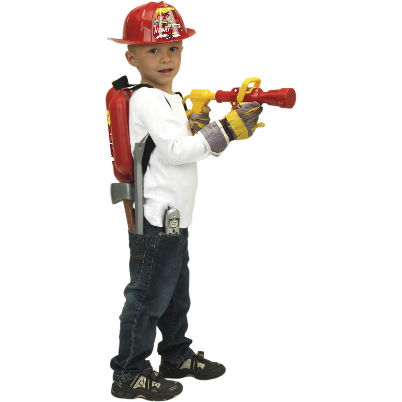 Theo Klein 8932 Fire Fighter Henry Feuerwehrspritze | Mit Wasserspritzfunktion und 2-Liter-Tank | Tragbar wie ein Rucksack | Maße: 31 cm x 21 cm x 9 cm | Spielzeug für Kinder ab 3 Jahren Klein