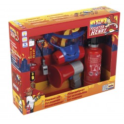 Theo Klein 8950 Fire Fighter Henry 7-piece fire brigade set I Incl. Fire extinguisher with spray function, megaphone, torch and much more. I Dimensions: 40 cm x 32 cm x 9.5 cm I Toys for children aged 3 and over Klein 47440 9