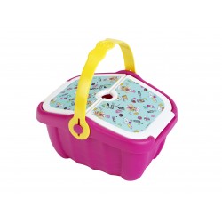 Theo Klein 9527 Barbie Picnik Basket | Sturdy toy basket full of colourful tableware and cupcakes for two | Measures: 25 cm x 20 cm x 22.5 cm | Toys for children aged 3 and over Barbie 47460 13