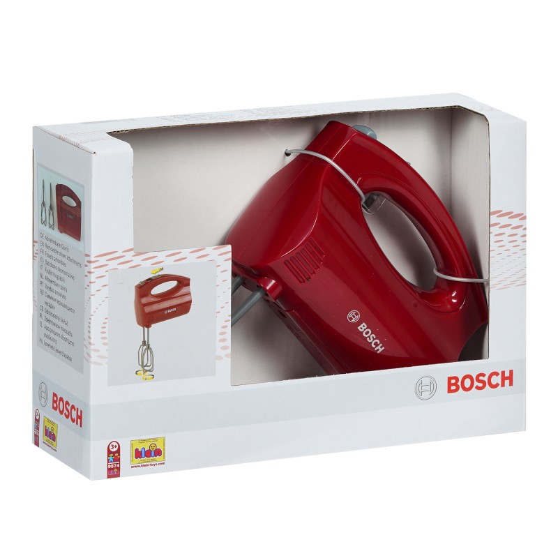Theo Klein 9574 Bosch Hand Mixer I Battery-powered mixer with whisks that turn I Dimensions: 19 cm x 7 cm x 12 cm I Toy for children aged 3 years and up BOSCH