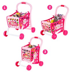 Coș de cumpărături cu produse Shopping Cart Kids TG 47539 