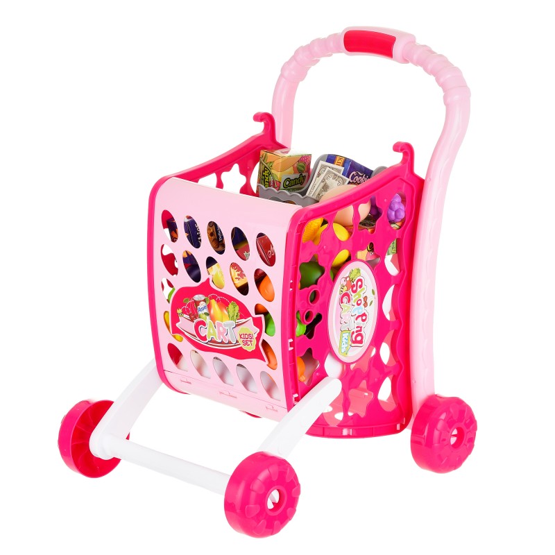 Coș de cumpărături cu produse Shopping Cart Kids TG