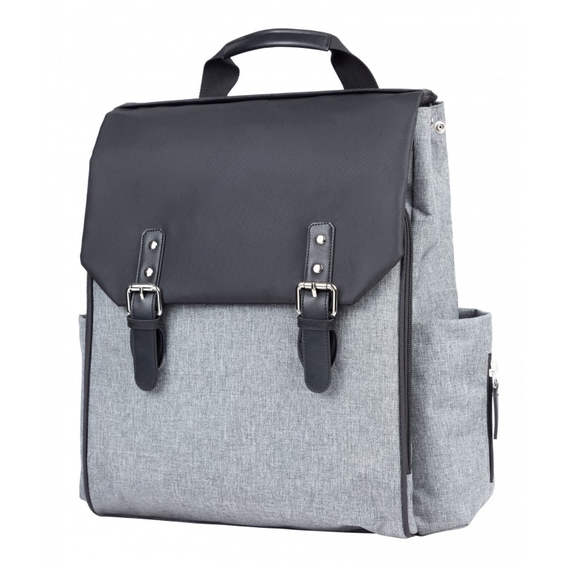 Чанта и ранец за колички 2-во-1, сива меланж, HD06B Feeme