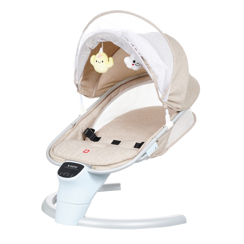 Electric vibrating baby swing chair Paolo Zizito - Beige