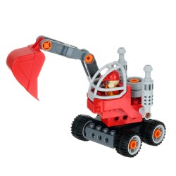 Constructor Red Excavator, 22 buc Banbao 47991 4
