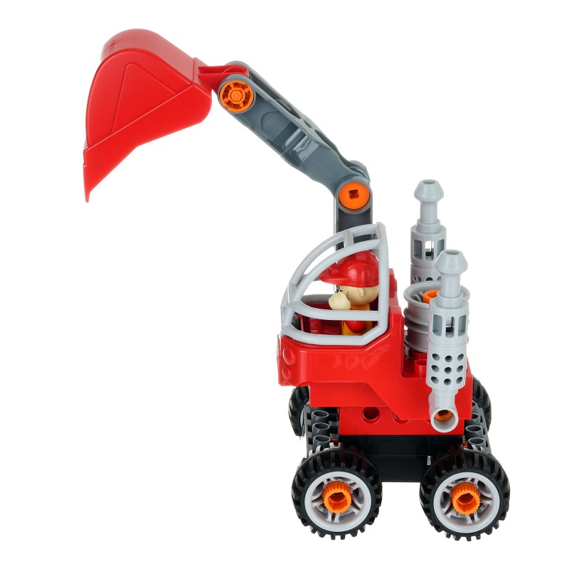 Constructor Red Excavator, 22 τεμάχια Banbao