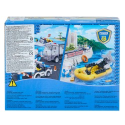 Constructor police motor and boat, 61 pieces Banbao 48064 9