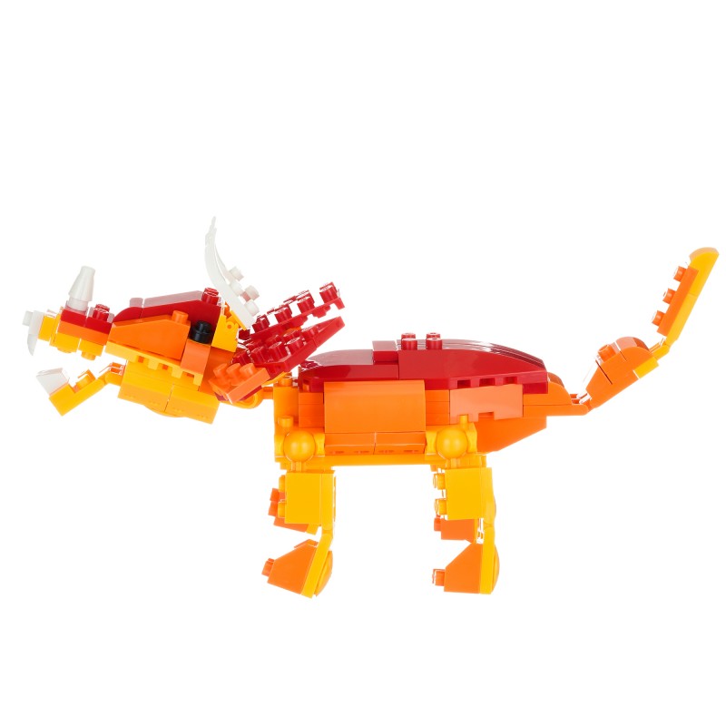 Constructor orange dinosaur, 125 pcs. Banbao