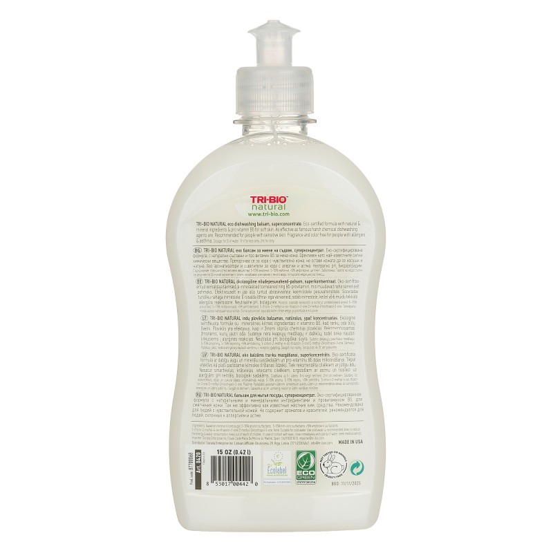 Detergent de vase, balsam eco natural Tri-Bio, super concentrat 0.42 L Tri-Bio