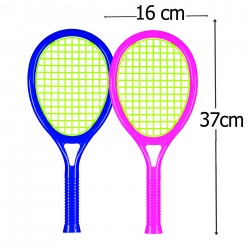 Set of 2 tennis rackets with a ball and badminton feather GT 48248 3