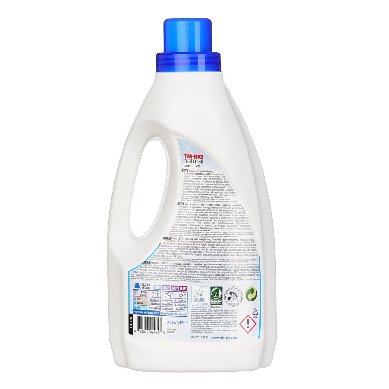 Detergent lichid eco natural pentru rufe, super-concentrat 1.42L Tri-Bio
