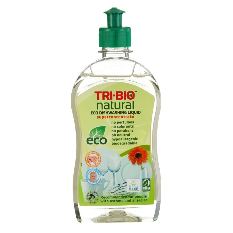 Φυσικό οικολογικό υγρό απορρυπαντικό για πλύσιμο πιάτων, υπερ-συμπύκνωμα. Tri-Bio
