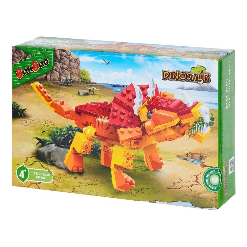 Constructor orange Dinosaurier, 125 Stück. Banbao