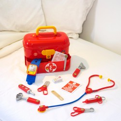 Детски лекарски комплект в куфар, 12 части
