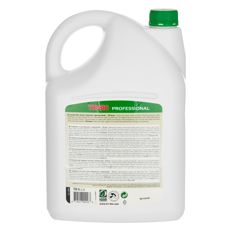 Органско средство за чистење на индустриски подови, 4,4 л (250 дози) Tri-Bio