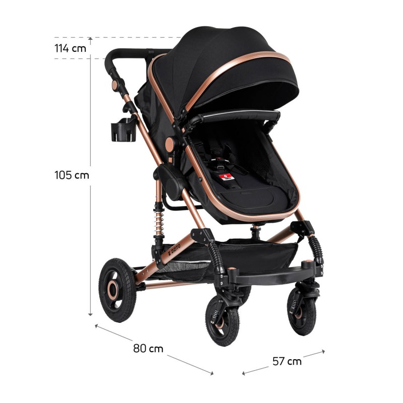 Baby stroller 3 in 1 Fontana and car seat ZIZITO